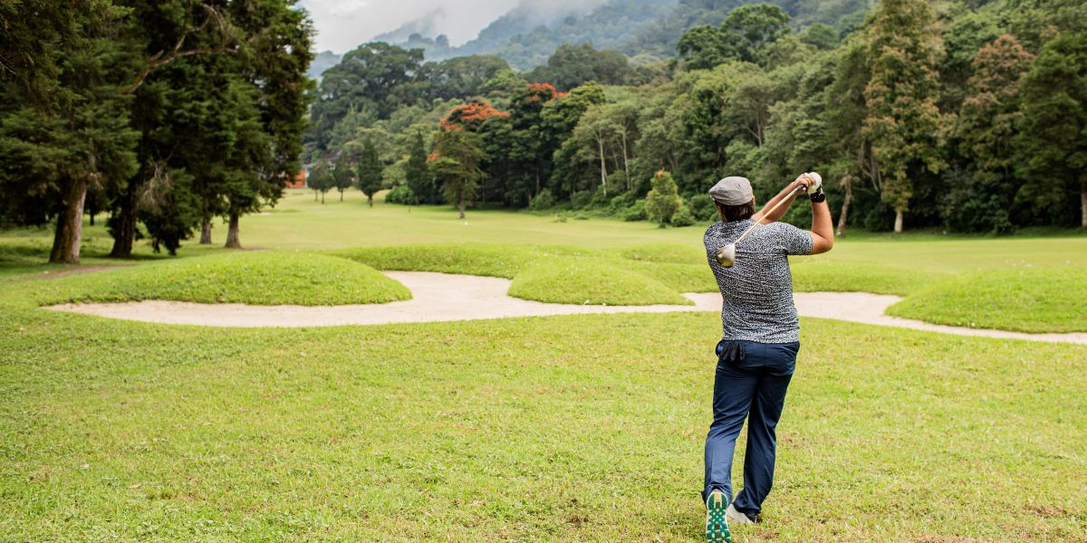 Professional golfer. Bali. Indonesia.